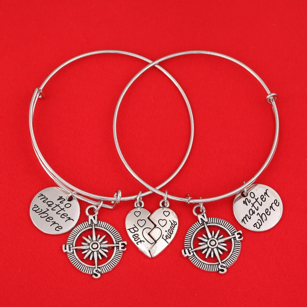 2 шт. независимо от того где строчка дружбы|couple bangles|pendant banglesbangle bracelet |