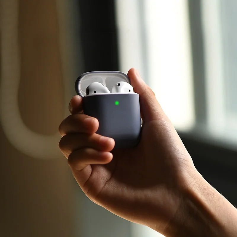 Оригинальный беспроводной Bluetooth чехол для наушников Airpods 2 силиконовый мягкий