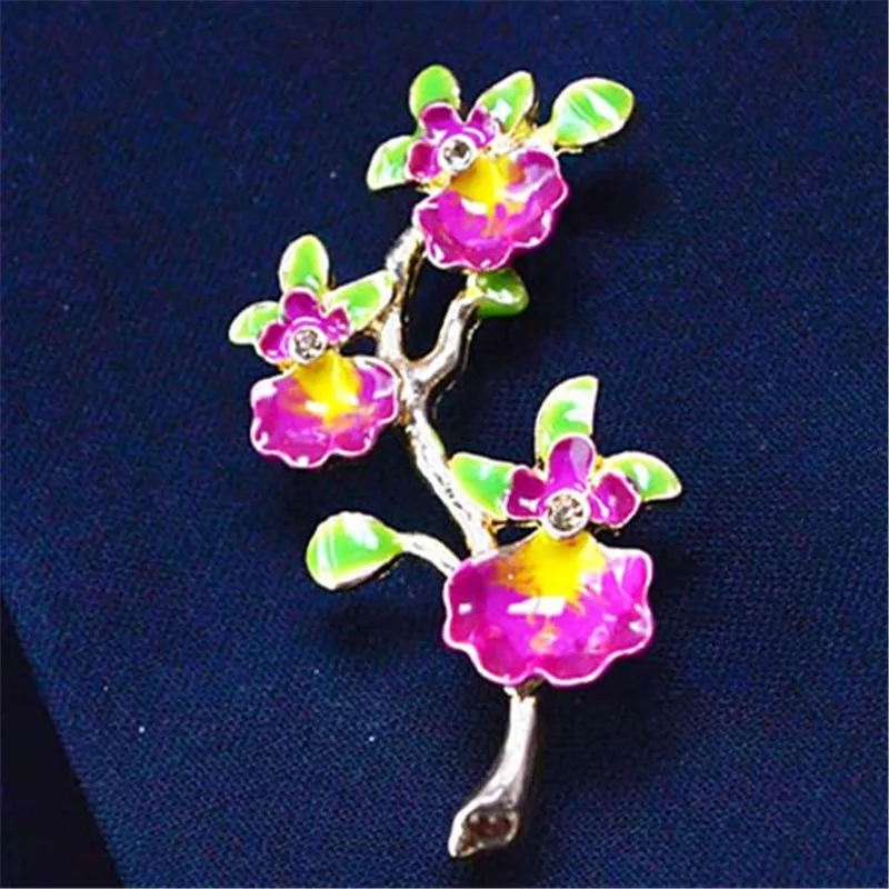 Женская винтажная брошка с эмалированными цветами 2019 | Украшения и аксессуары