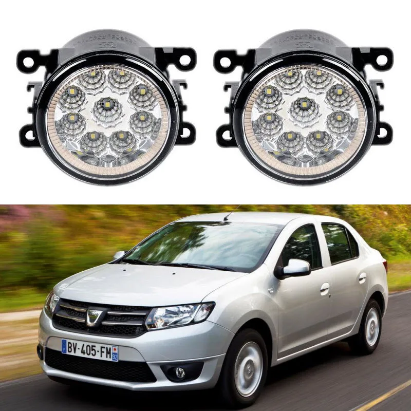 Для Dacia Logan LS 2004-2016 автостайлинг 9 шт. светодиодные противотуманные фары 12 В 55 Вт