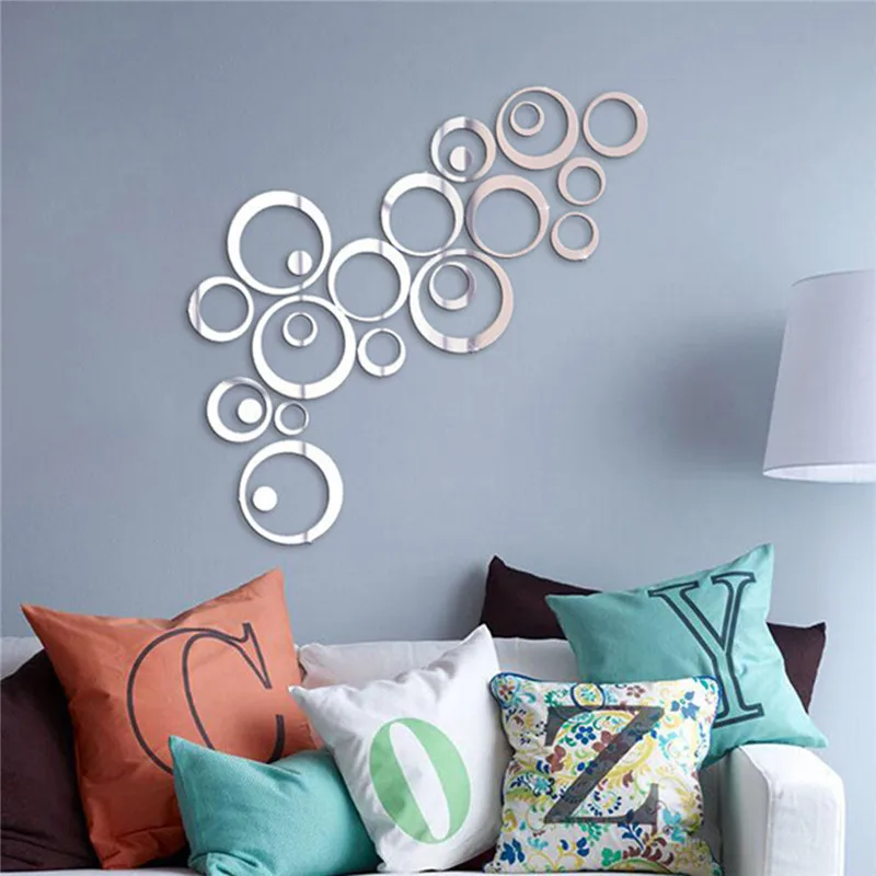 

Large Mirror Wall Stickers House Decorations For Home Decor Living Room Household Bedroom Decors Mural decorative vinyl Acrylic