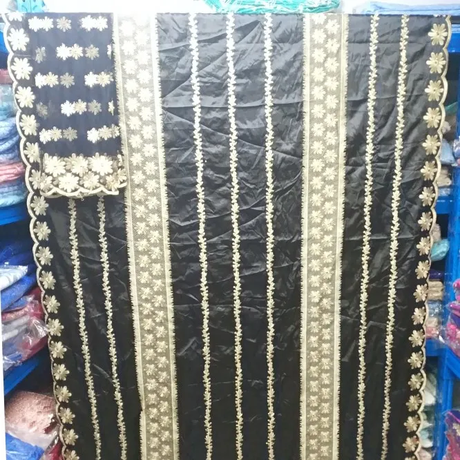 Hot sales fashion French silk lace fabric 7 yards per piece high quality gauze h8-20 | Дом и сад