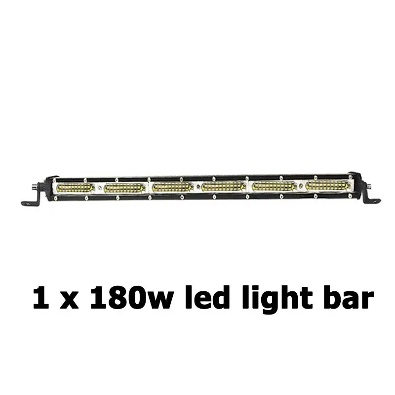 19inch 180W lampx1 Прямой тонкий светодиодный светильник бар Однорядный " 13" 1" 60 Вт 120 Вт 180 Вт Рабочий свет бар для SUV 4X4 ATV трактор для бездорожья светодиодный комбинированный луч - Цвет: 19inch 180W lampx1
