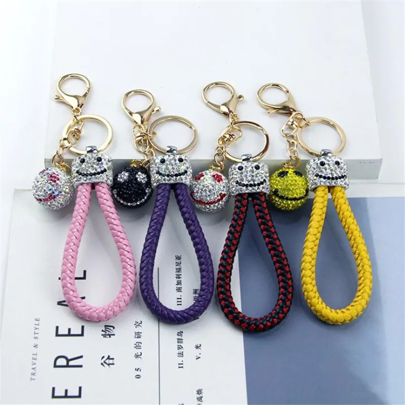 Алмаз улыбка уход за кожей лица со стразами мяч брелок кулон плюшевые игрушки