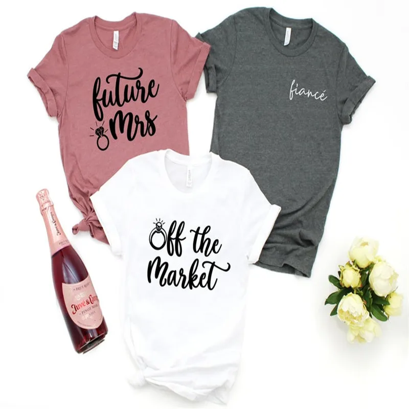 OKOUFEN Off the Market Future Mrs футболка Новое поступление 2019 Свадебная женская
