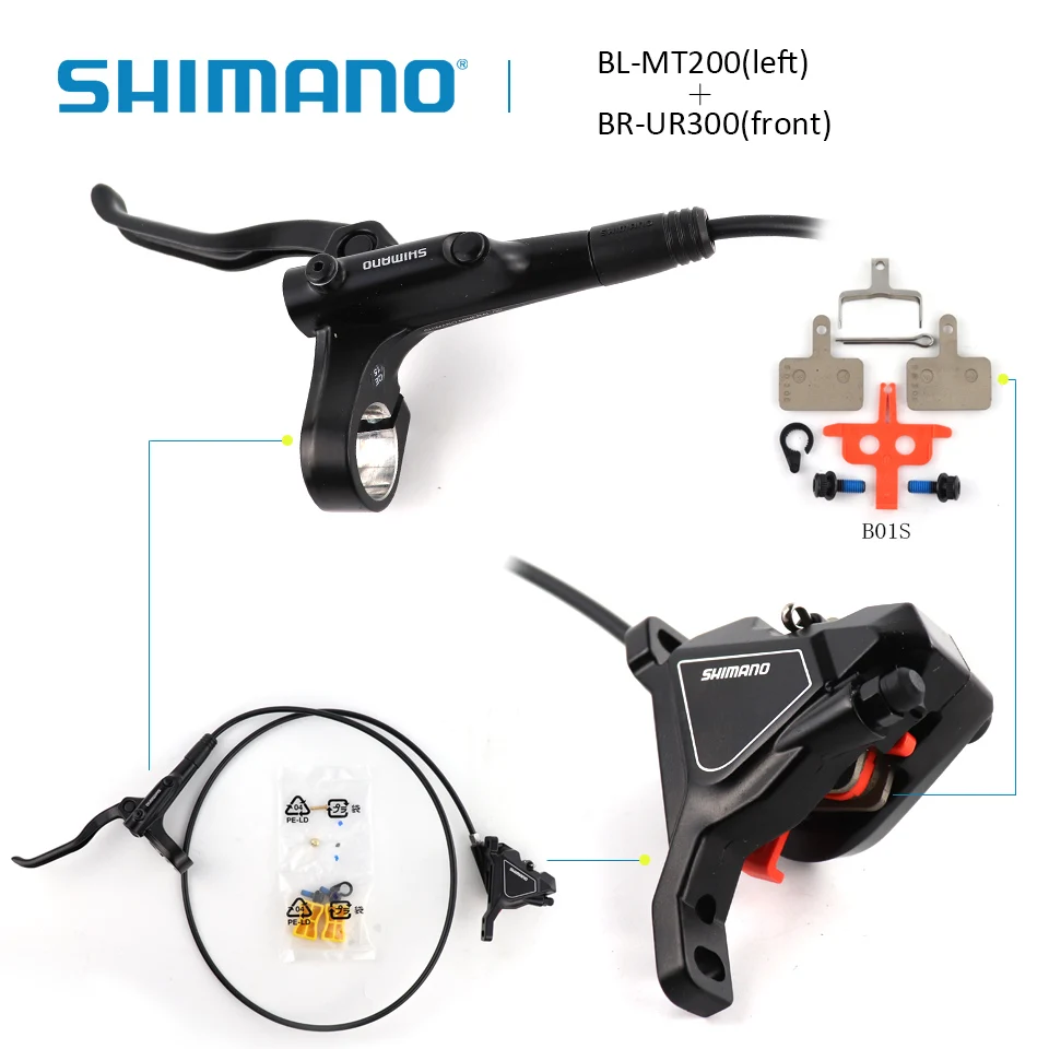 SHIMANO BL-MT200 тормозной рычаг + BR-UR300 Гидравлический дисковый тормоз с B01S полимерная