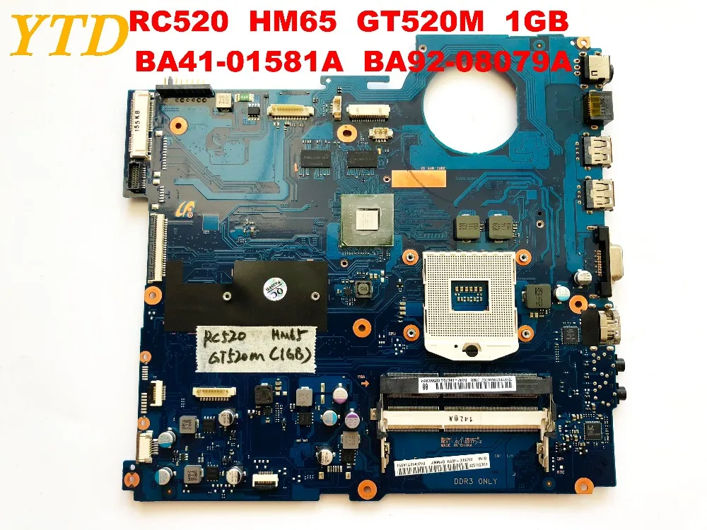 Оригинальное для SAMSUNG RC520 Материнская плата ноутбука HM65 GT520M 1 ГБ BA41 01581A BA92 08079A