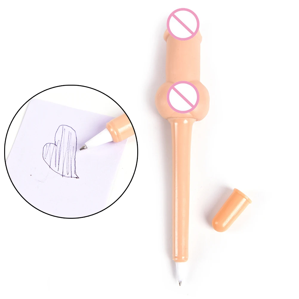 Антистрессовая забавная сжимаемая огромная Шариковая ручка для письма пениса