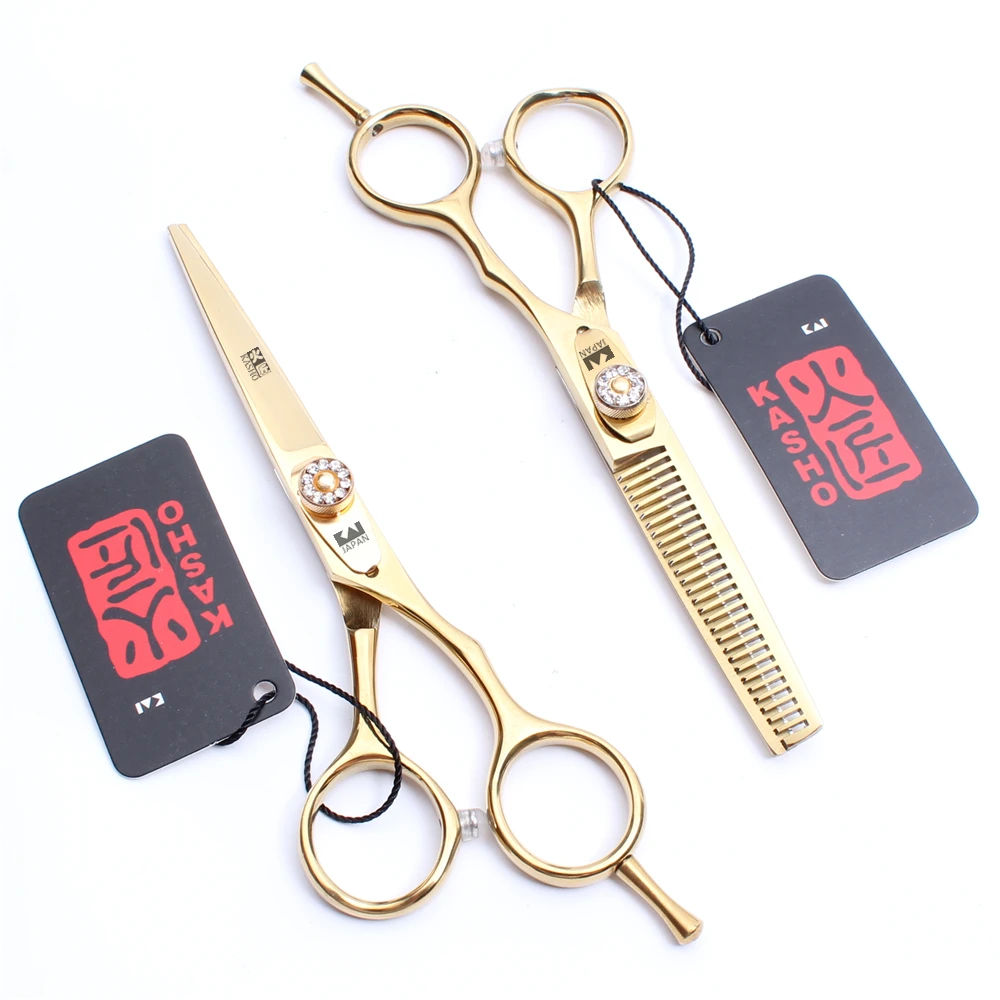 H1020 6.0&quot Japan 440C Kasho Brand Professional Human Hair Scissors Barber Cutting&ampThinning Salon Styling Tools | Красота и