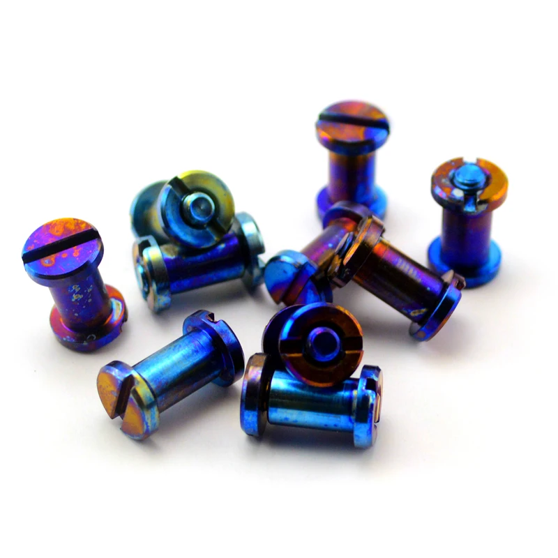 Hinderer ручка шпинделя винт заклепки из титанового сплава жареный синий DIY складной