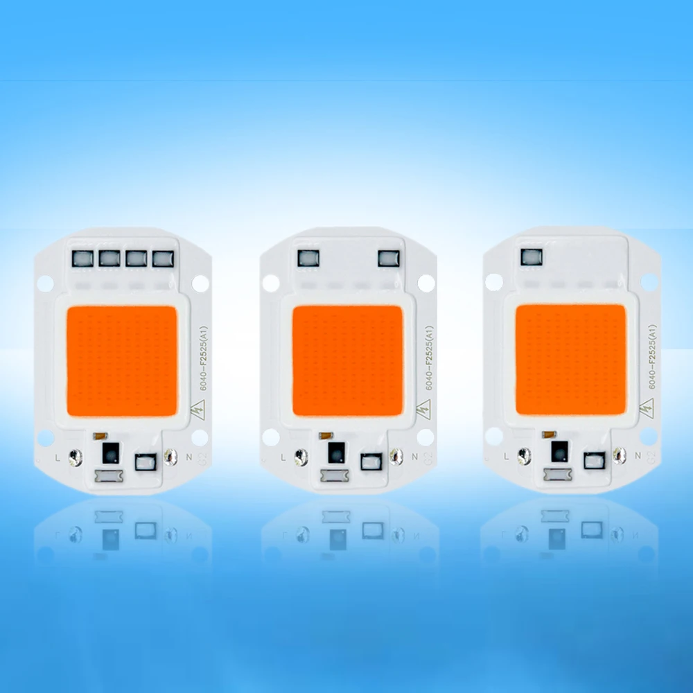 Драйвер Бесплатная полный спектр 400nm ~ 840nm вел чип 20 Вт 30 50 флип 220 В/ 110 В IP65 лампы DIY