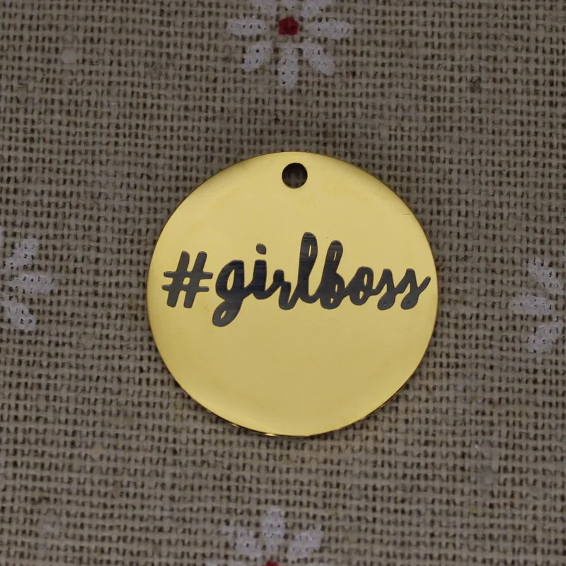 Феминистская девушка забавная женщина Босс подарки # Girlboss из нержавеющей стали