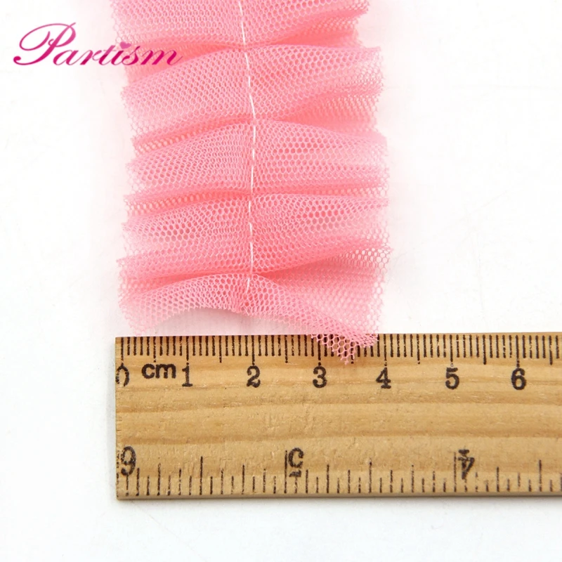

5Yard/Lot 4CM Chiffon Tape Ribbon Pleated Chiffon Lace Trim Patchwork Material DIY Sewing&Headwear Accessories Decoration