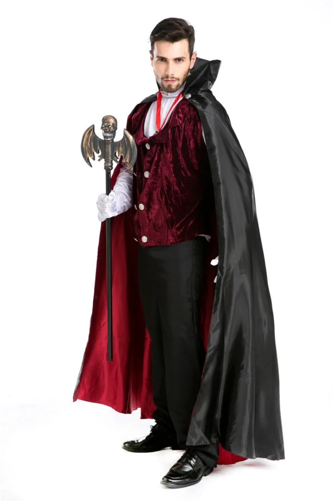 Мужской Роскошный топ для косплея вампира жилет брюки плащ дневник король костюм