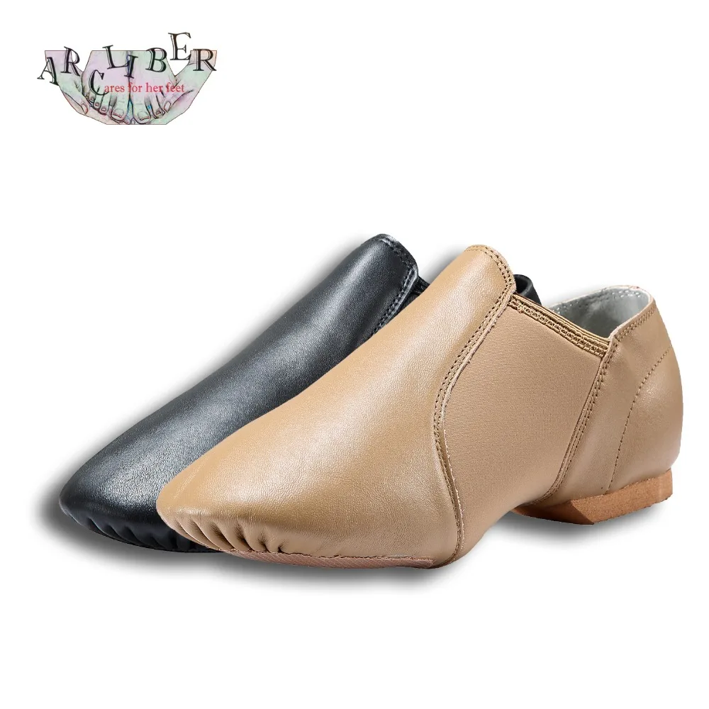 

Jazz dance shoes Slip on leather for girls, kids, child, soft sneakers for salsa, modern jazz dance professional concert