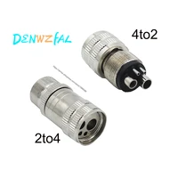 dental high speed handpiece turbine adapter from 2 holes to 4 holes 2 holes to 4 holes changer connector tool for air motor