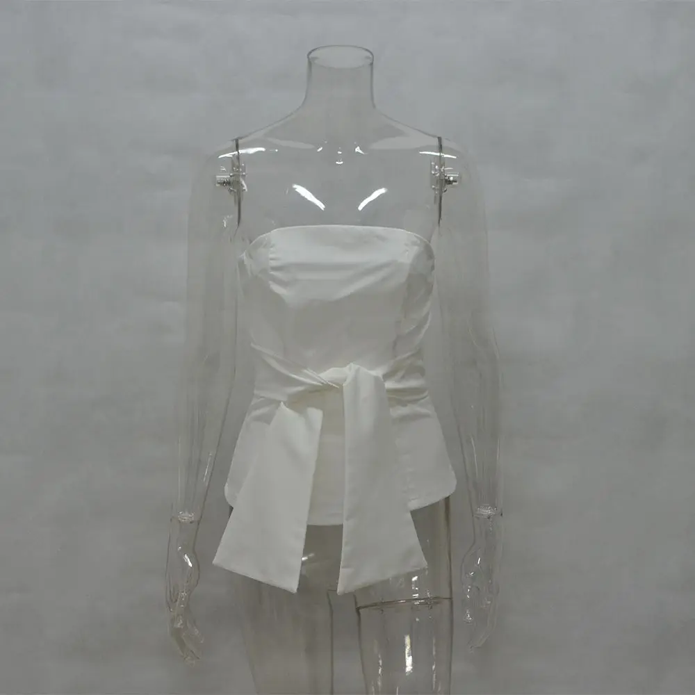 Summer Style White Strapless Top Women Black Beach Wear Wrap Blouse Casual Sexy Shirt ropa mujer veste femme Boho Gypsy Tees New | Женская