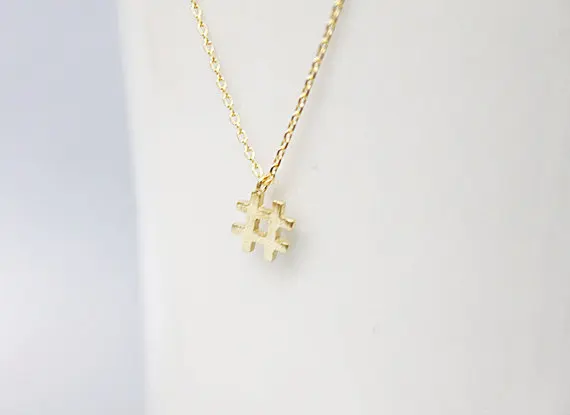 Оригинальный знак дневного света Маленький Символ # ожерелья с музыкальной нотой