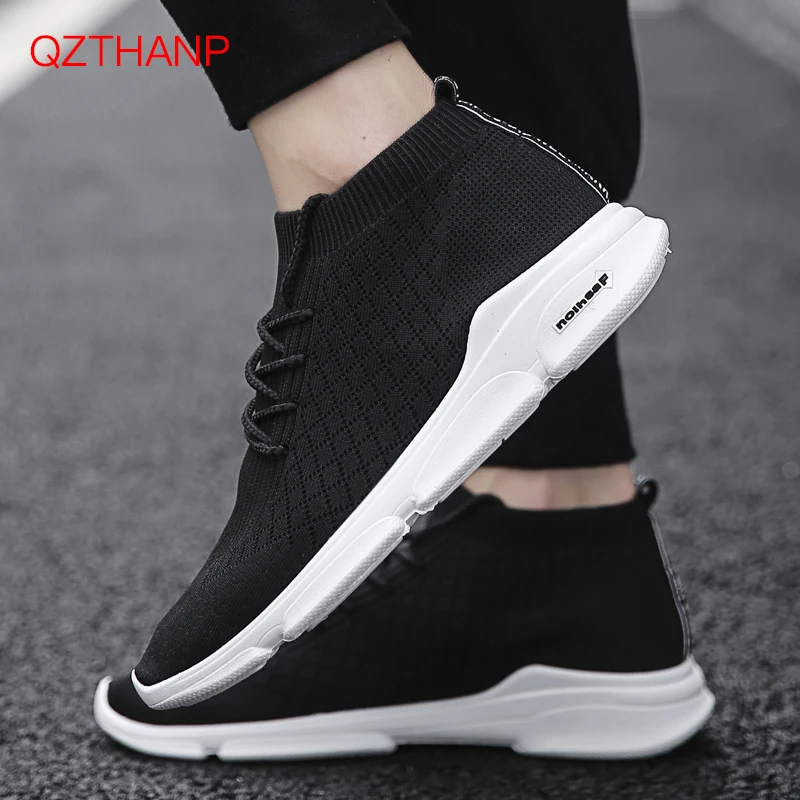 

Мужские кроссовки из дышащей сетчатой ткани, на шнуровке, на плоской резиновой подошве, повседневная обувь для тренировок, 2018