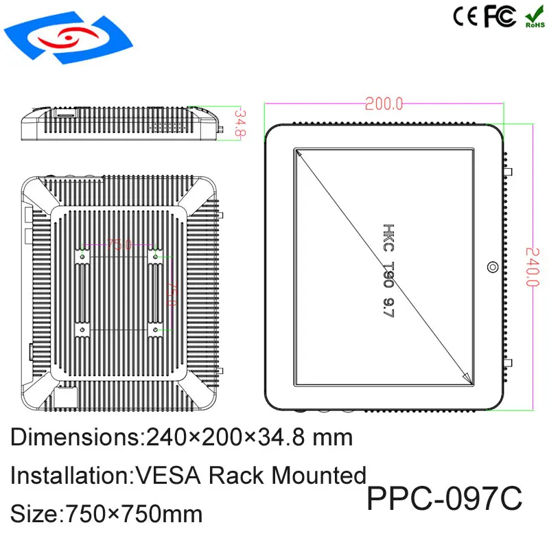 Дешевые безвентиляторные встроенные системы XP/2003/Win7/Win8/Win10/Linux сенсорный экран