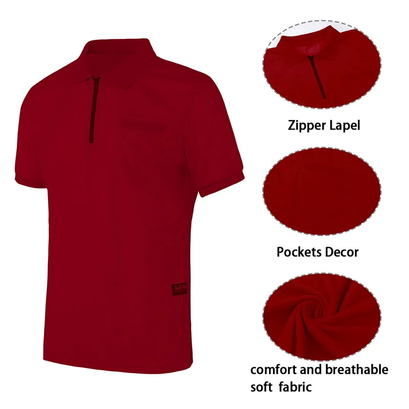 2019 New Mens Polo Shirt Brand Short Sleeve Slim Solid Color Zipper Turn down Neck shirt Men Summer Casual Tops | Мужская одежда