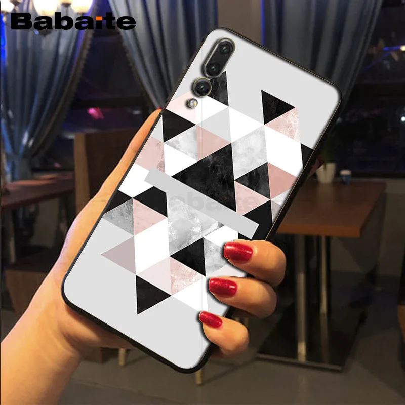 Силиконовый чехол Babaite с акварелью мраморной плитой и камнем для телефона huawei p20