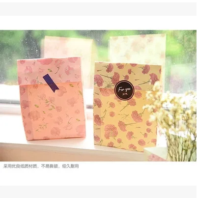 Милый маленький бумажный кошелек с свежим цветком подарочная сумочка