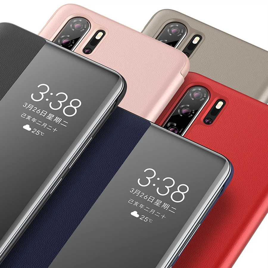 Умный чехол для huawei P30 Pro чехлы P10 P20 откидная Кожаная подставка Оригинальный RIJOW mate