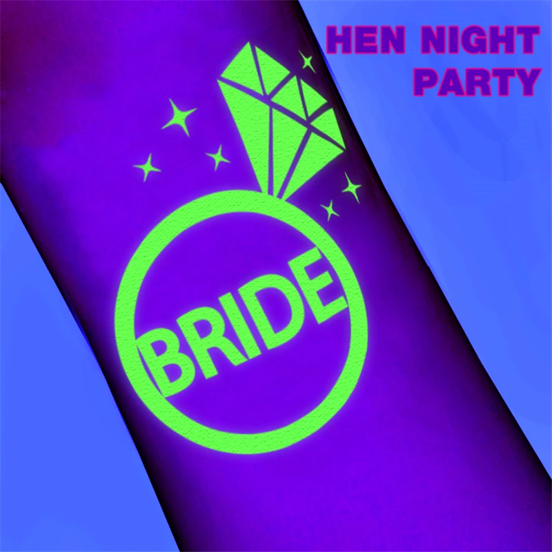 1 шт. надпись «Bride Tribe» световой временная татуировка Стикеры девичник вечерние платье подружки невесты Одежда для свадьбы, дня рождения поставки реквизит для фотосессии, Q
