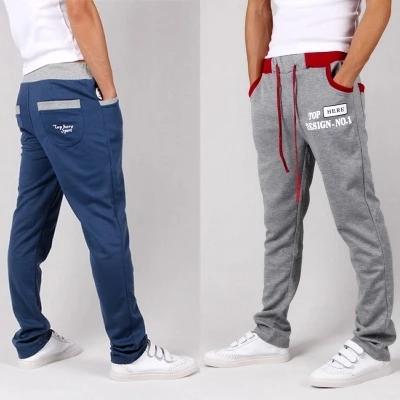 High quality 5 style pants 2015 embroidered logo applique fashion men sports casual trousers straight jeans set free | Мужская одежда