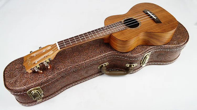 Ordinary Ukulele SevenAngel 2" Профессиональная укулеле концертная 4 струны гитара Верхняя панель для твердой акации дерева KOA электрическая укулеле с эквалайзером+ чехол - Цвет: Ordinary Ukulele