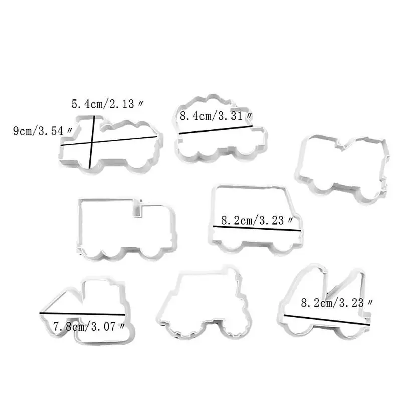 8 шт./компл. креативный резак для печенья в виде снеговика/автомобиля DIY