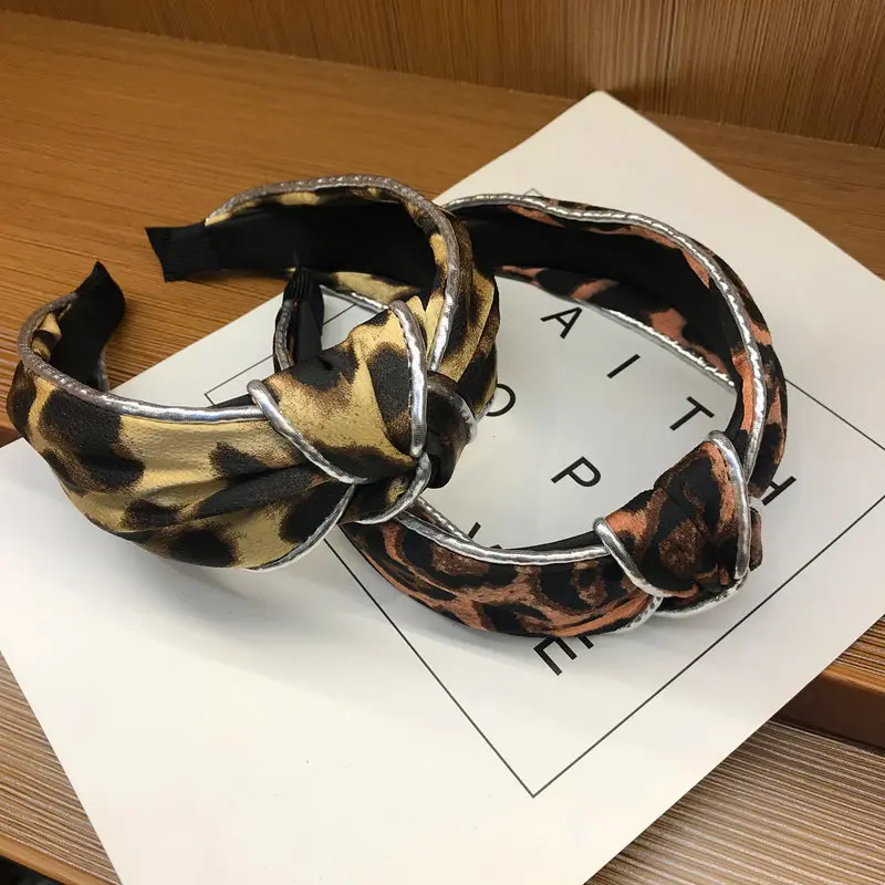 2 шт./лот обруч для волос в Корейском стиле девушек с леопардовым принтом