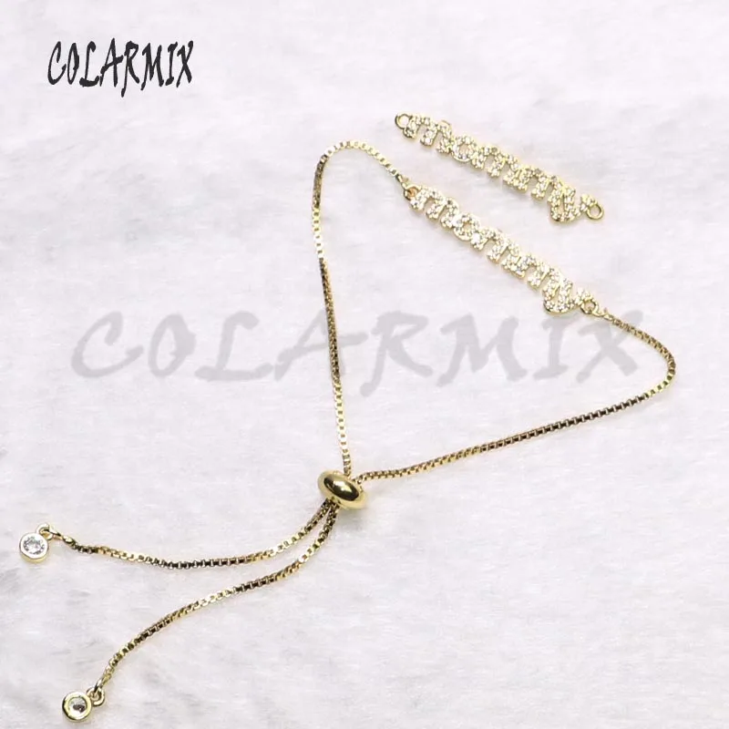 10 шт. радужные браслеты для мамы с кристаллами циркониевые ювелирные аксессуары