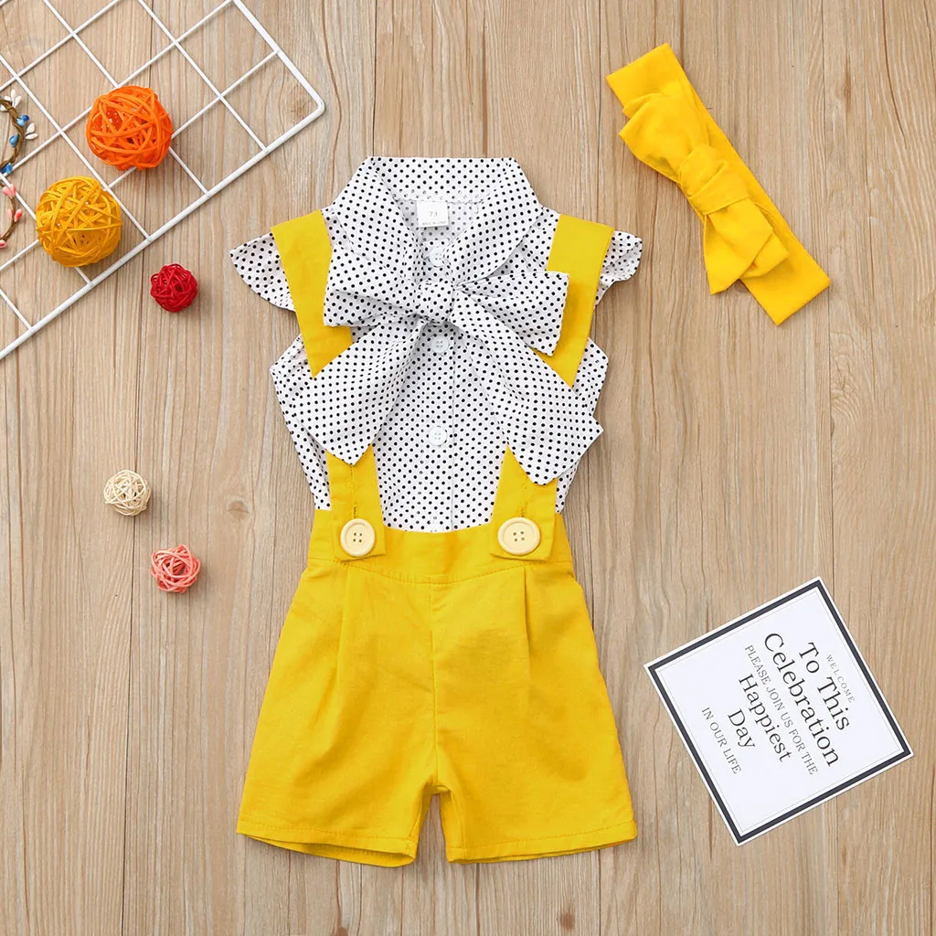 Комплекты одежды для девочек с юбкой в горошек и лямкой Торжественная одежда