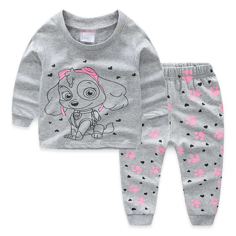 P8006 Kids Homewear Г. Пижамы для девочек пижамные комплекты с единорогом, единорогом, Минни Маус детские пижамы с животными, Enfant Infantil Eenhoorn, одежда для сна для детей - Цвет: P8006 Kids Homewear