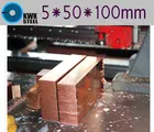 Медный Лист 5*50*100 мм C11000 ISO Cu-этп CW004A E-Cu58 Пластина Колодки Чистой Меди Таблетки DIY Материал для Промышленности или Искусство Металла