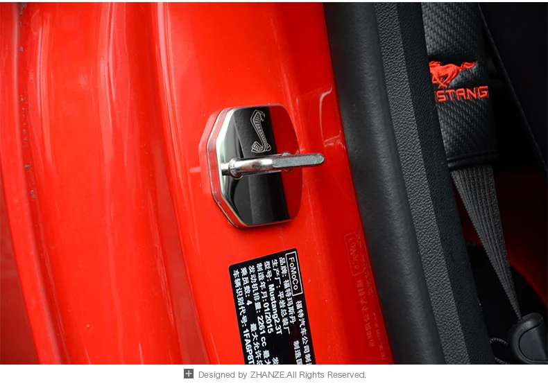 Чехол из нержавеющей стали для дверного замка FORD MUSTANG защитный чехол
