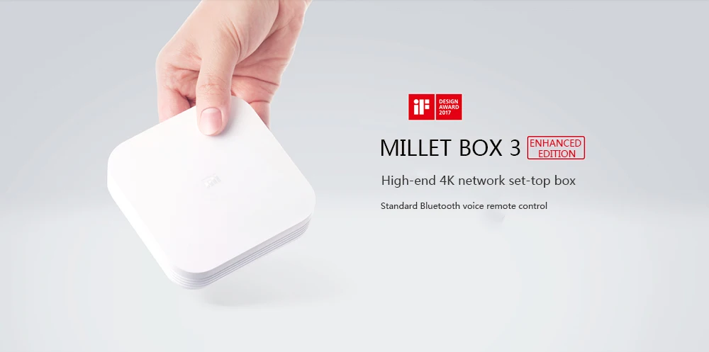 Mi Box 3 расширенная версия Новое обновление 64-бит 4K сетевой компьютерной приставки к телевизору 2 Гб оперативной памяти 8 Гб Ёмкость Стандартный наушники с Bluetooth и голосовым Smart Box
