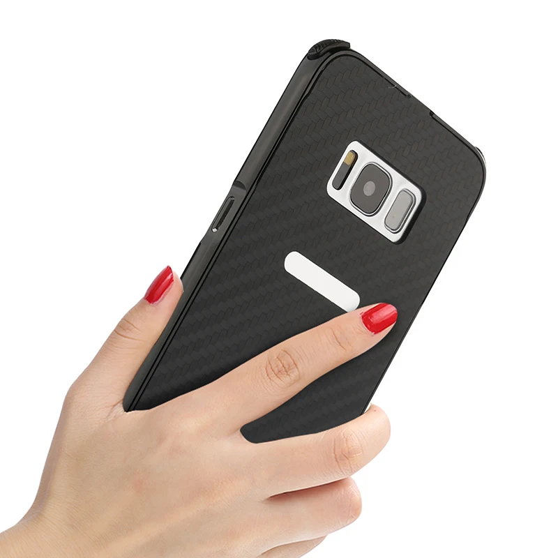 For Samsung Galaxy S8 S 8 Case Aluminum Metal Frame+Carbon Fiber Hard Back Cover for Plus S8+ Phone Shell |