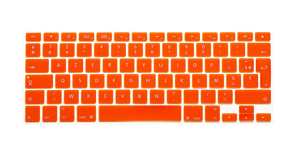 ЕС Французский клавиатура azerty обложки клавиатура чехол для Macbook 1" 15" с Название модели A1286, A1502, A1425, A1398, A1314 и т. д