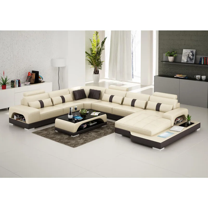 F мебель для гостиной диван наборы роскошный дизайн кожаный набор|Диваны