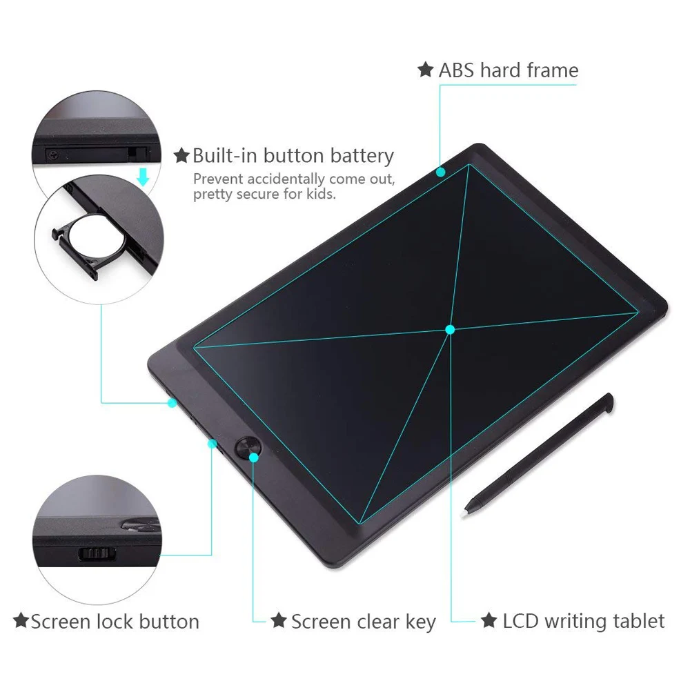 10&quot LCD Writing Tablet Ultra-thin Board Drawing Toy Digital Thick Handwriting Pads Portable | Компьютеры и офис