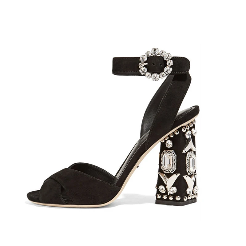 ENMAYLA/Новые модные и стильные Летние женские туфли с открытым носком Стразы