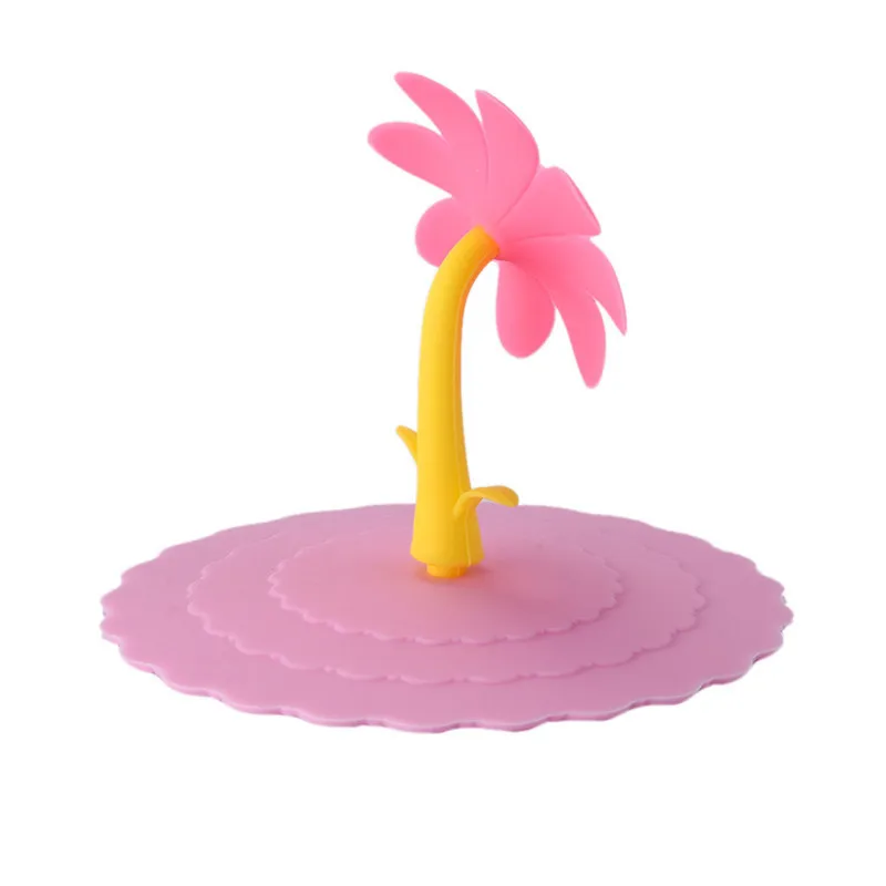 Симпатичная чашка с подсолнухом пылезащищенная многоразовая силиконовая для