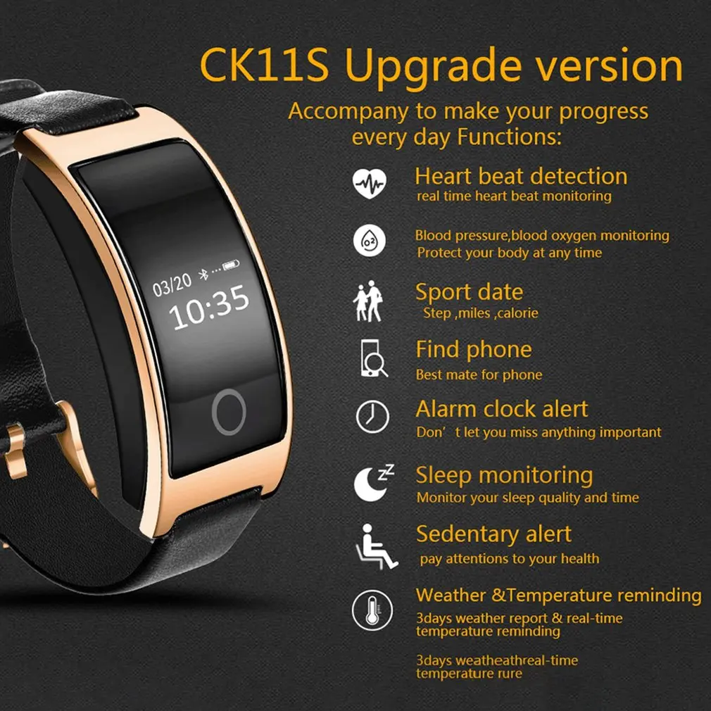 CK11S IP67 водонепроницаемые Смарт часы кровяное давление кислород монитор