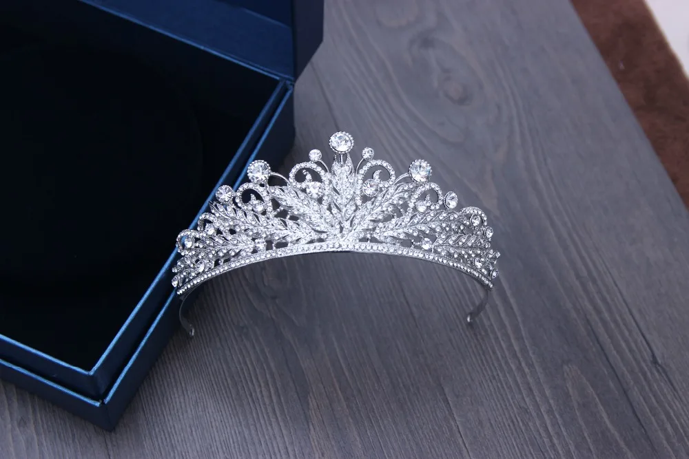 Очаровательная свадебная тиара корона прозрачные кристаллы стразы женская