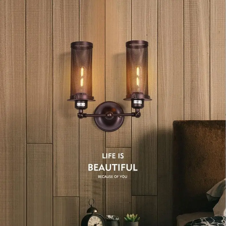 Светильник Настенный в стиле лофт индастриал железный ретро светильник для