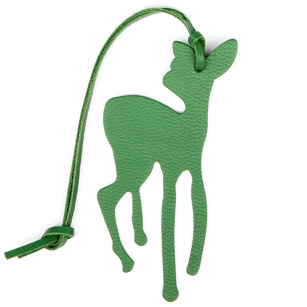 DEER GREEN Известный бренд ручной работы из натуральной кожи олень брелок в виде жирафа кулон брелок для женщин сумка Шарм аксессуары - Цвет: DEER GREEN