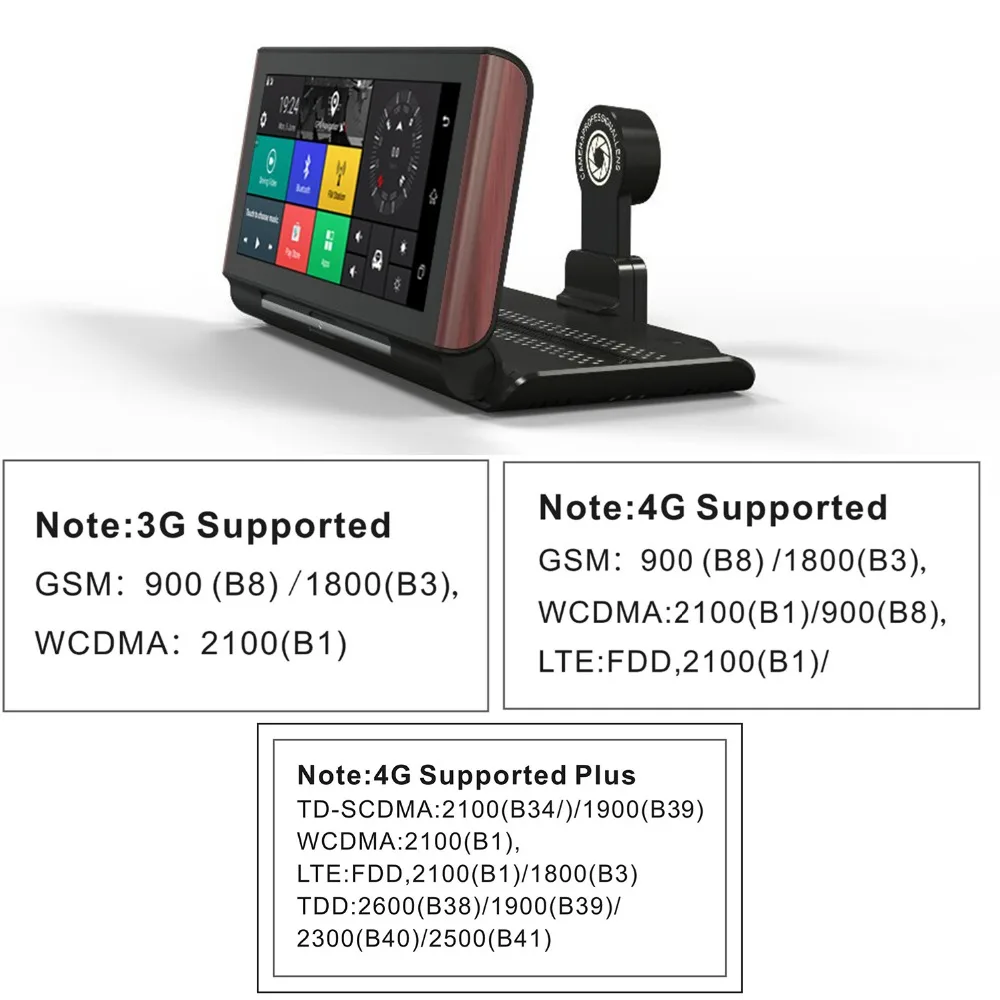 Автомобильный видеорегистратор 6 8 дюйма сенсорный экран Android 5 0 Wi Fi 1080P GPS